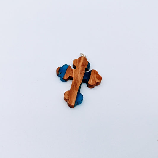 Ξύλινος Σταυρός με ρητίνη