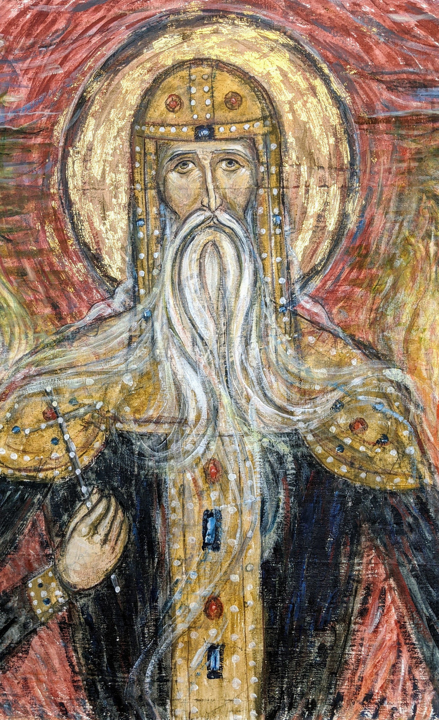 Εικόνα Αγίου Συμεών του Μυροβλύτη Καμβάς