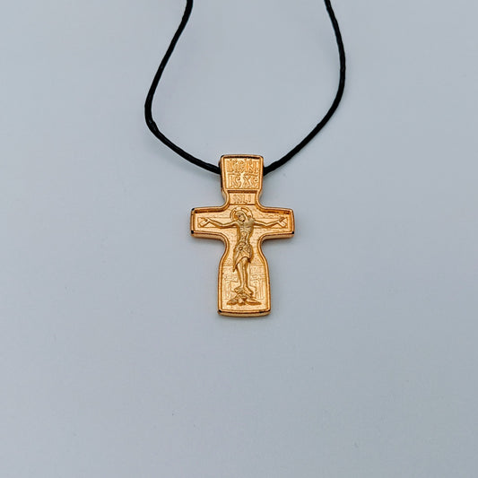 Σταυρουδάκι λαιμού μεταλλικό με κούμπωμα